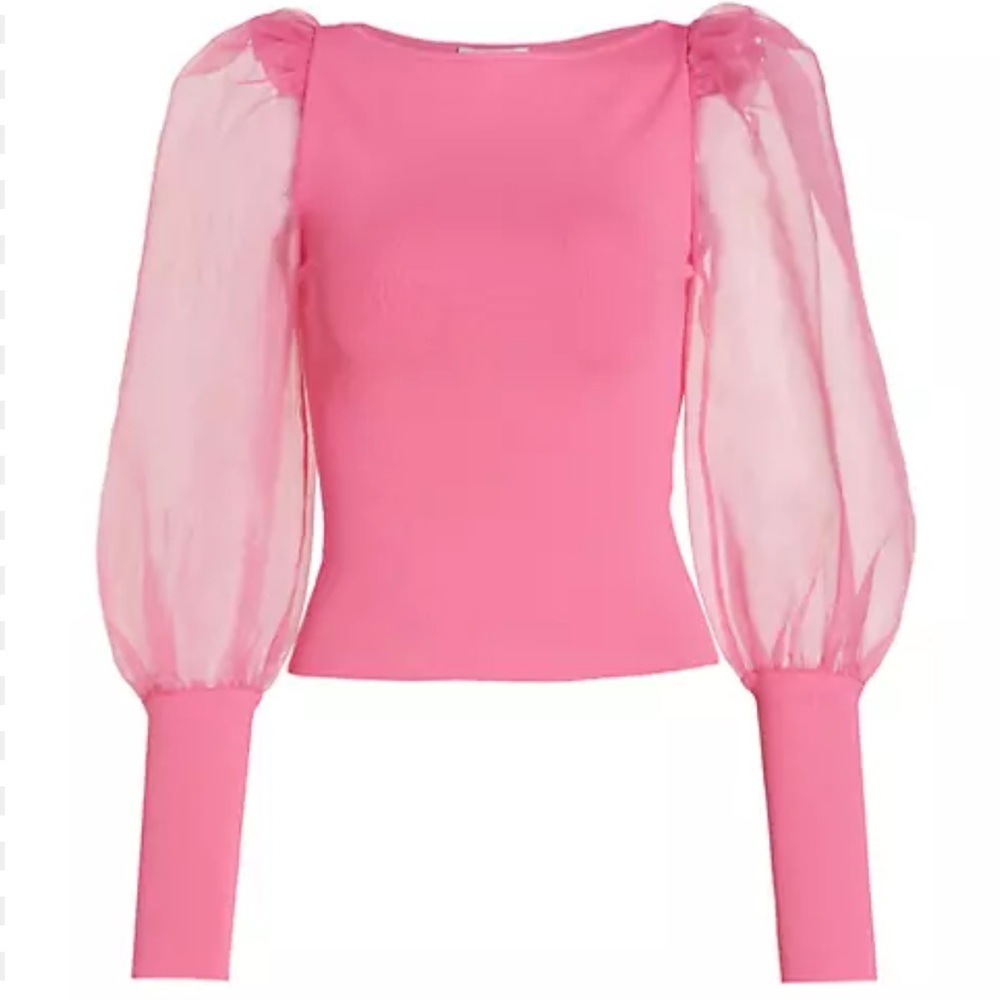 Alice + Olivia Abella Chiffon Sweater